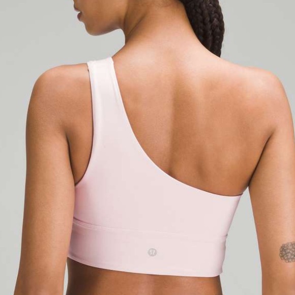LULULEMON ALIGN ASYMMETRICAL BRA C/D PINK COLOR SIZE 12 NWT - Picture 3 of 6